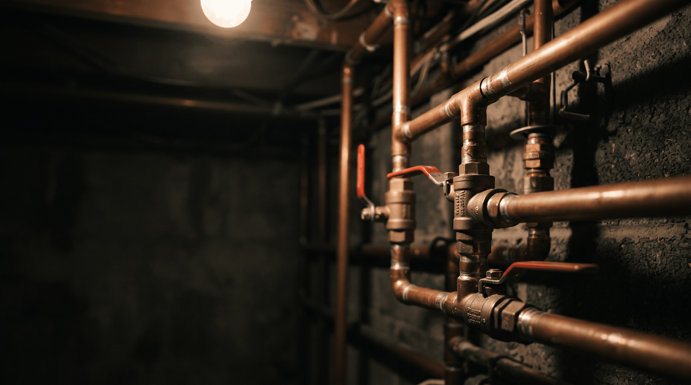 Collecteur de cuivre et valves à bille installés par Plomberie Rabastalière